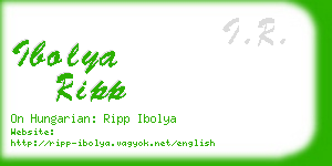 ibolya ripp business card